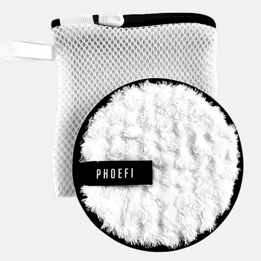 REUSABLE CLEANSING & MAKEUP REMOVING PAD WITH WASH BAG